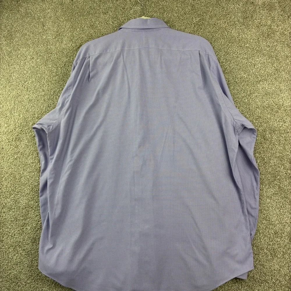 Polo Ralph Lauren Performance Shirt Size XL Purple Micro Gingham Stretch Classic